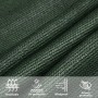 Toldo de vela HDPE verde oscuro 160 g/m² 3x3 m