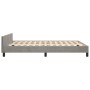 Estructura de cama con cabecero terciopelo gris claro 140x190cm
