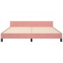 Estructura de cama con cabecero de terciopelo rosa 160x200 cm de , Camas y somieres - Ref: Foro24-3125707, Precio: 216,53 €, ...