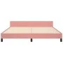 Estructura de cama con cabecero de terciopelo rosa 160x200 cm de , Camas y somieres - Ref: Foro24-3125707, Precio: 213,36 €, ...