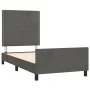 Dark gray velvet bed frame with headboard 80x200cm by , Beds and slatted bases - Ref: Foro24-3125661, Price: 136,96 €, Discou...