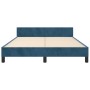 Dark blue velvet bed frame with headboard 140x190 cm by , Beds and slatted bases - Ref: Foro24-3125694, Price: 205,03 €, Disc...