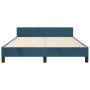Dark blue velvet bed frame with headboard 140x190 cm by , Beds and slatted bases - Ref: Foro24-3125694, Price: 208,07 €, Disc...