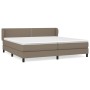 Box spring bed with taupe gray fabric mattress 200x200 cm by , Beds and slatted bases - Ref: Foro24-3126193, Price: 623,48 €,...