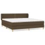 Box spring bed with dark brown fabric mattress 180x200 cm by , Beds and slatted bases - Ref: Foro24-3126744, Price: 532,62 €,...