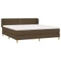 Box spring bed with dark brown fabric mattress 180x200 cm by , Beds and slatted bases - Ref: Foro24-3126744, Price: 532,62 €,...