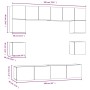Set de muebles para TV 8 pzas madera contrachapada roble Sonoma