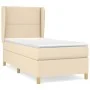 Box spring bed with cream fabric mattress 90x200 cm by , Beds and slatted bases - Ref: Foro24-3128418, Price: 326,76 €, Disco...