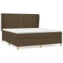 Box spring bed with dark brown fabric mattress 180x200 cm by , Beds and slatted bases - Ref: Foro24-3128464, Price: 584,09 €,...