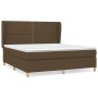 Cama box spring con colchón tela marrón oscuro 180x200 cm de , Camas y somieres - Ref: Foro24-3128464, Precio: 594,97 €, Desc...