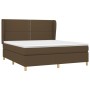 Box spring bed with dark brown fabric mattress 180x200 cm by , Beds and slatted bases - Ref: Foro24-3128464, Price: 594,97 €,...