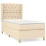 Cama box spring con colchón tela color crema 80x200 cm de , Camas y somieres - Ref: Foro24-3128722, Precio: 355,49 €, Descuen...