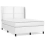 Box spring bed with white synthetic leather mattress 140x190 cm by , Beds and slatted bases - Ref: Foro24-3128968, Price: 552...