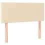 Cama box spring con colchón tela color crema 80x200 cm de , Camas y somieres - Ref: Foro24-3129510, Precio: 317,24 €, Descuen...