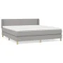 Box spring bed with light gray fabric mattress 160x200 cm by , Beds and slatted bases - Ref: Foro24-3130201, Price: 476,67 €,...