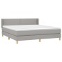 Boxspringbett mit hellgrauer Stoffmatratze 160x200 cm von , Betten und Lattenroste - Ref: Foro24-3130201, Preis: 490,57 €, Ra...