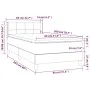 Box spring bed with taupe gray fabric mattress 80x200 cm by , Beds and slatted bases - Ref: Foro24-3130229, Price: 309,18 €, ...
