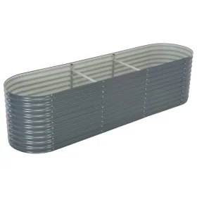 Arriate de acero galvanizado gris 320x80x81 cm de vidaXL, Maceteros y jardineras - Ref: Foro24-45522, Precio: 194,73 €, Descu...