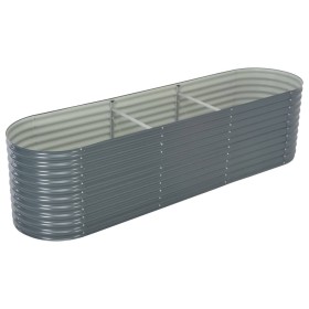 Gray galvanized steel flower bed 320x80x81 cm by vidaXL, Pots and planters - Ref: Foro24-45522, Price: 206,15 €, Discount: %