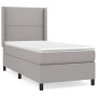 Box spring bed with light gray fabric mattress 90x200 cm by , Beds and slatted bases - Ref: Foro24-3131321, Price: 351,82 €, ...