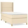 Box spring bed with cream fabric mattress 90x190 cm by , Beds and slatted bases - Ref: Foro24-3131878, Price: 340,83 €, Disco...