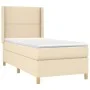 Box spring bed with cream fabric mattress 90x190 cm by , Beds and slatted bases - Ref: Foro24-3131878, Price: 340,83 €, Disco...
