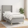 Box spring bed with light gray fabric mattress 80x200 cm by , Beds and slatted bases - Ref: Foro24-3131865, Price: 307,21 €, ...
