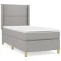 Box spring bed with light gray fabric mattress 80x200 cm by , Beds and slatted bases - Ref: Foro24-3131865, Price: 307,21 €, ...