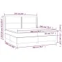Box spring bed with taupe gray fabric mattress 200x200 cm by , Beds and slatted bases - Ref: Foro24-3131941, Price: 704,46 €,...