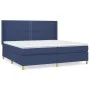 Box spring bed with blue fabric mattress 200x200 cm by , Beds and slatted bases - Ref: Foro24-3131943, Price: 628,50 €, Disco...
