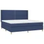 Box spring bed with blue fabric mattress 200x200 cm by , Beds and slatted bases - Ref: Foro24-3131943, Price: 628,50 €, Disco...