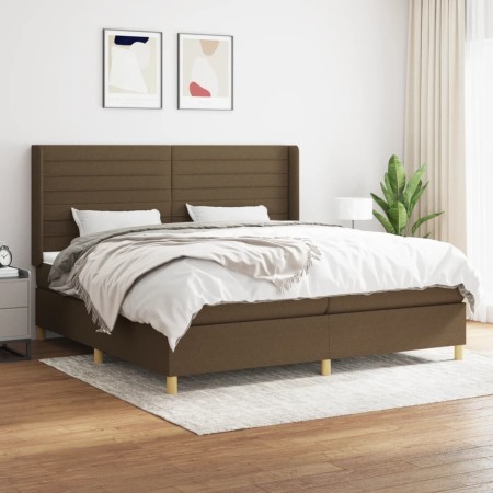 Boxspringbett mit dunkelbrauner Stoffmatratze 200x200 cm von , Betten und Lattenroste - Ref: Foro24-3132100, Preis: 674,79 €,...