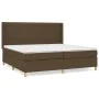 Box spring bed with dark brown fabric mattress 200x200 cm by , Beds and slatted bases - Ref: Foro24-3132100, Price: 664,28 €,...