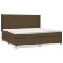 Box spring bed with dark brown fabric mattress 200x200 cm by , Beds and slatted bases - Ref: Foro24-3132180, Price: 663,01 €,...