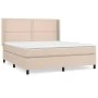 Cama box spring con colchón cuero sintético capuchino 180x200cm de , Camas y somieres - Ref: Foro24-3132458, Precio: 623,05 €...