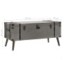 MDF and aluminum coffee table 102x51x47.5 cm by vidaXL, Coffee table - Ref: Foro24-245759, Price: 129,35 €, Discount: %