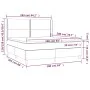 Box spring bed with dark blue velvet mattress 160x200 cm by , Beds and slatted bases - Ref: Foro24-3132631, Price: 557,62 €, ...