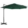 Sombrilla voladiza con poste de aluminio verde 300 cm de vidaXL, Sombrillas - Ref: Foro24-44621, Precio: 190,18 €, Descuento: %