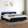 Boxspringbett mit LED-Matratze Stoff schwarz 200x200 cm von , Betten und Lattenroste - Ref: Foro24-3133663, Preis: 578,50 €, ...