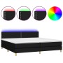 Boxspringbett mit LED-Matratze Stoff schwarz 200x200 cm von , Betten und Lattenroste - Ref: Foro24-3133663, Preis: 578,50 €, ...
