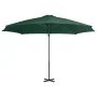 Sombrilla voladiza con poste de aluminio verde 300 cm de vidaXL, Sombrillas - Ref: Foro24-44621, Precio: 190,18 €, Descuento: %