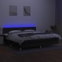 Boxspringbett mit LED-Matratze Stoff schwarz 200x200 cm von , Betten und Lattenroste - Ref: Foro24-3133663, Preis: 578,50 €, ...