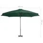 Sombrilla voladiza con poste de aluminio verde 300 cm de vidaXL, Sombrillas - Ref: Foro24-44621, Precio: 190,18 €, Descuento: %