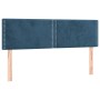 Box spring bed with mattress and LED dark blue velvet 140x190 cm by , Beds and slatted bases - Ref: Foro24-3134343, Price: 40...