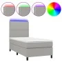 Cama box spring colchón y luces LED tela gris claro 90x190 cm de , Camas y somieres - Ref: Foro24-3134757, Precio: 308,03 €, ...