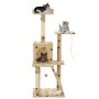 Katzenkratzbaum mit Sisalstamm 120 cm beige Drucke von vidaXL, Katzenmöbel - Ref: Foro24-170593, Preis: 74,50 €, Rabatt: %