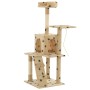 Katzenkratzbaum mit Sisalstamm 120 cm beige Drucke von vidaXL, Katzenmöbel - Ref: Foro24-170593, Preis: 74,50 €, Rabatt: %