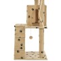 Katzenkratzbaum mit Sisalstamm 120 cm beige Drucke von vidaXL, Katzenmöbel - Ref: Foro24-170593, Preis: 74,50 €, Rabatt: %
