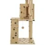 Katzenkratzbaum mit Sisalstamm 120 cm beige Drucke von vidaXL, Katzenmöbel - Ref: Foro24-170593, Preis: 74,50 €, Rabatt: %
