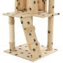 Katzenkratzbaum mit Sisalstamm 120 cm beige Drucke von vidaXL, Katzenmöbel - Ref: Foro24-170593, Preis: 74,50 €, Rabatt: %